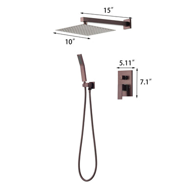 Oil Rubbed Bronze Spray Showerhead Ceiling Mounted Shower System