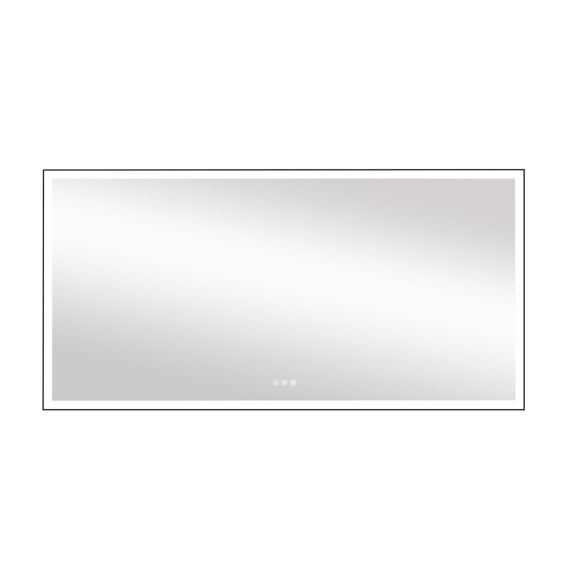 72 in. W x 36 in. H Rectangular Framed LED Light Wall Vertical/Horizontal Bathroom Vanity Mirror in Alumi