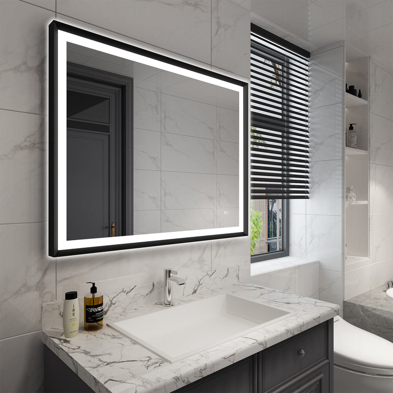 40 in. W x 32 in. H Aluminium Framed Front and Back LED Light Bathroom Vanity Mirror