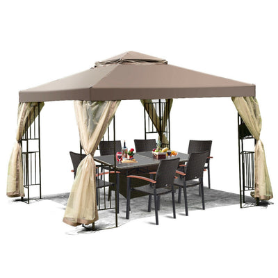 10' x 10' Awning Patio Screw-free Structure Canopy Tent