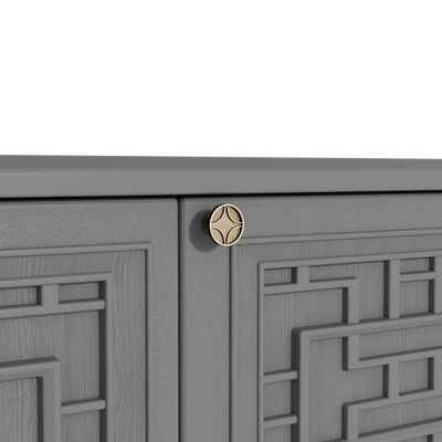 60-Gallon Outdoor Storage Cabinet, Waterproof HDPE Resin Deck Box with One Shelf for Garden Tools, Patio Cushions