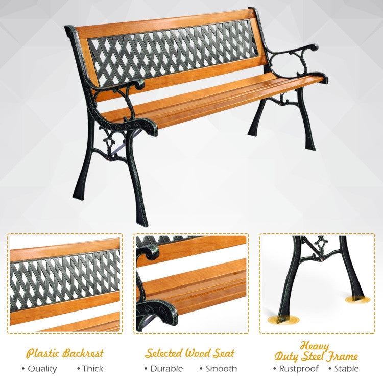 Outdoor Cast Iron Patio Bench