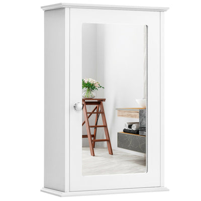 Bathroom Wall Cabinet with Single Mirror Door