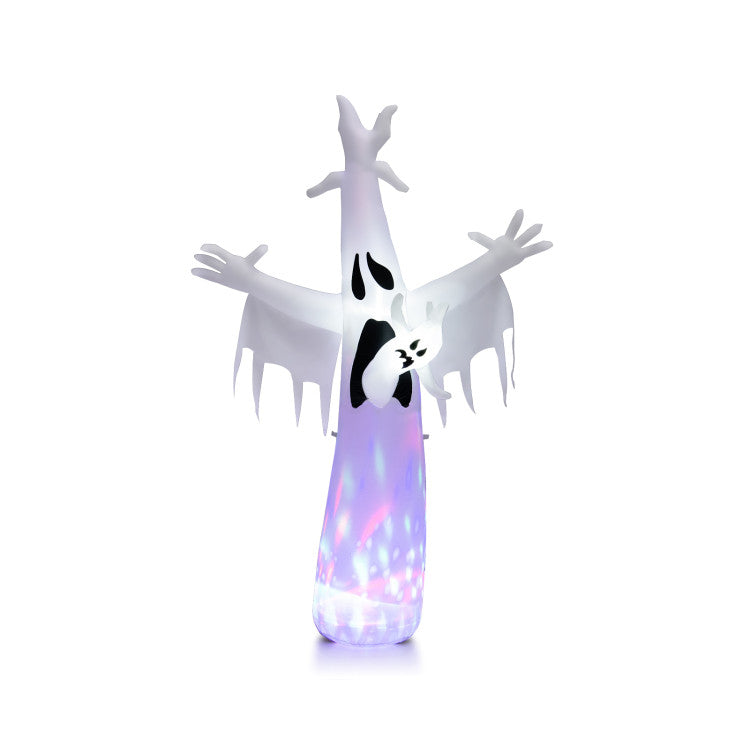 8 Feet Halloween Inflatable Ghost with LED and Waterproof Blower ...