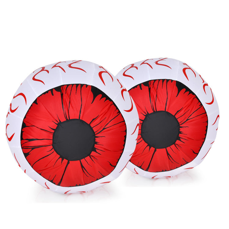 2 Pack 3 Feet Halloween Inflatable Eyeballs with Air Blower – Forclover