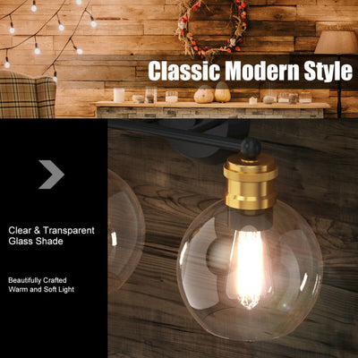 Modern 3-light Bubbled Glass Vanity Light