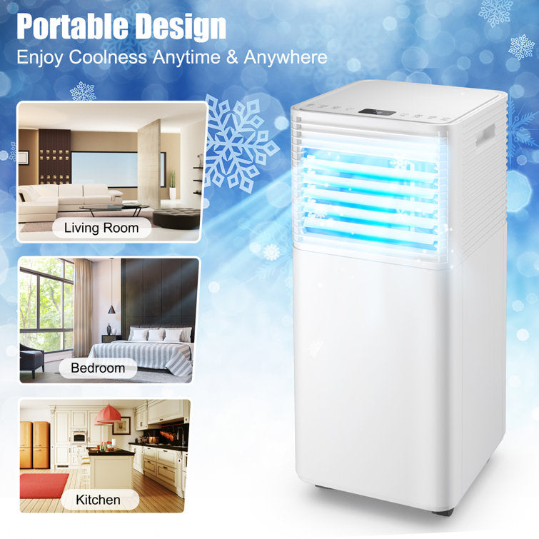 8000 BTU 3-in-1 Portable Air Conditioner Cooler Fan Dehumidifier Remote control with Window kit
