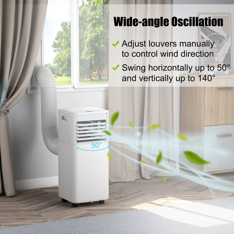 8000 BTU 3-in-1 Portable Air Conditioner Cooler Fan Dehumidifier Remote control with Window kit