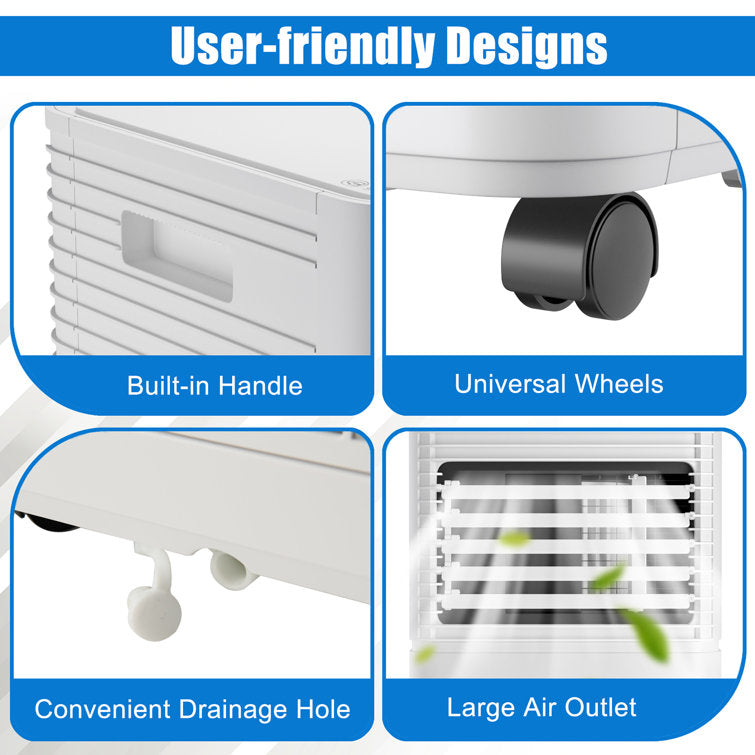 8000 BTU 3-in-1 Portable Air Conditioner Cooler Fan Dehumidifier Remote control with Window kit