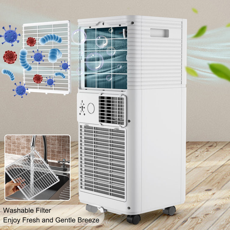 8000 BTU 3-in-1 Portable Air Conditioner Cooler Fan Dehumidifier Remote control with Window kit