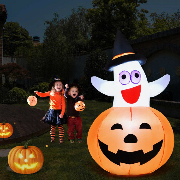 5 Feet Halloween Blow-up Inflatable Ghost with LED Bulb