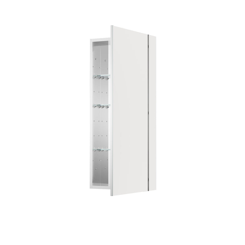 16 in. ×36 in. Copper-Free Tri-Views Mirror Medicine Cabinet, Recessed/Surface Mount and Right Swing Door