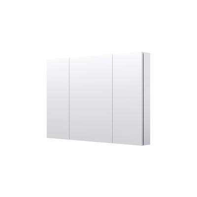 44 in. x30 in. Copper-Free Tri-Views Mirror Medicine Cabinet with Adjustable Shelves and 3 Doors