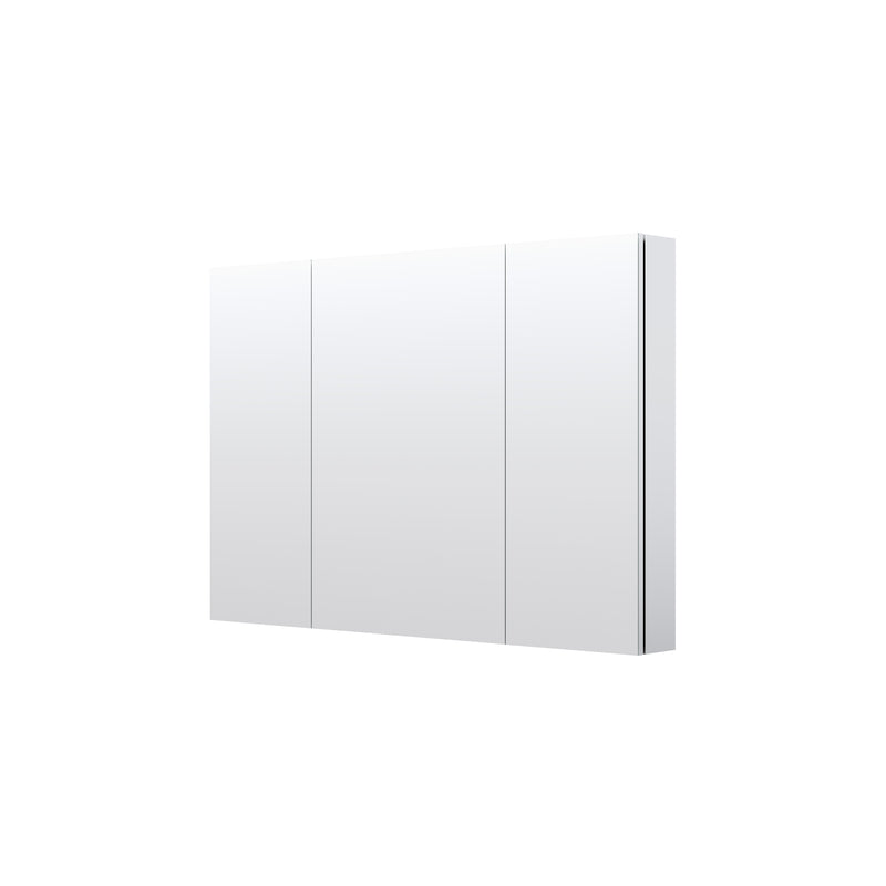 44 in. x30 in. Copper-Free Tri-Views Mirror Medicine Cabinet with Adjustable Shelves and 3 Doors