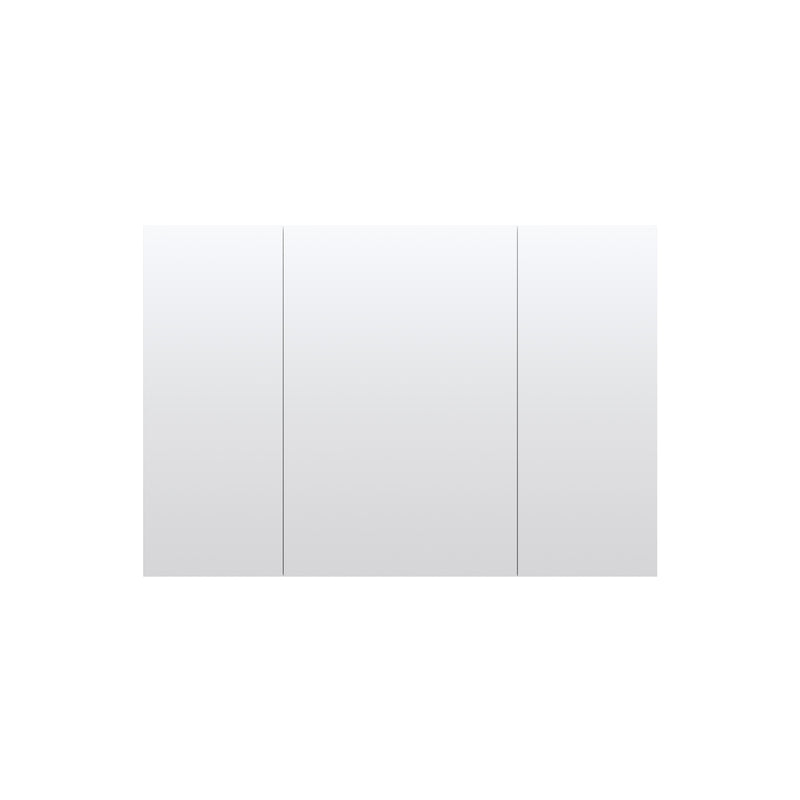 44 in. x30 in. Copper-Free Tri-Views Mirror Medicine Cabinet with Adjustable Shelves and 3 Doors
