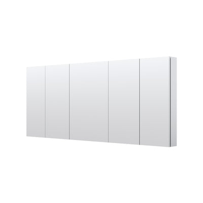 72 in. ×30 in. Copper-Free Tri-Views Mirror Medicine Cabinet with Adjustable Shelves and 5 Doors