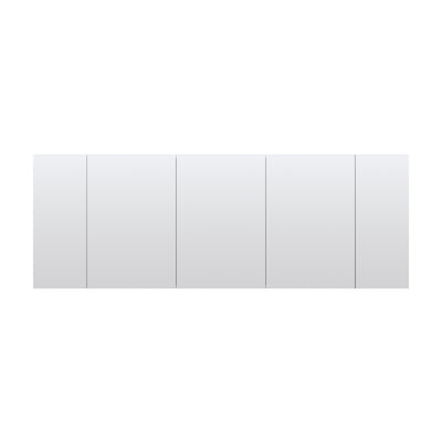 84 in. ×30 in. Copper-Free Tri-Views Mirror Medicine Cabinet with Adjustable Shelves and 5 Doors