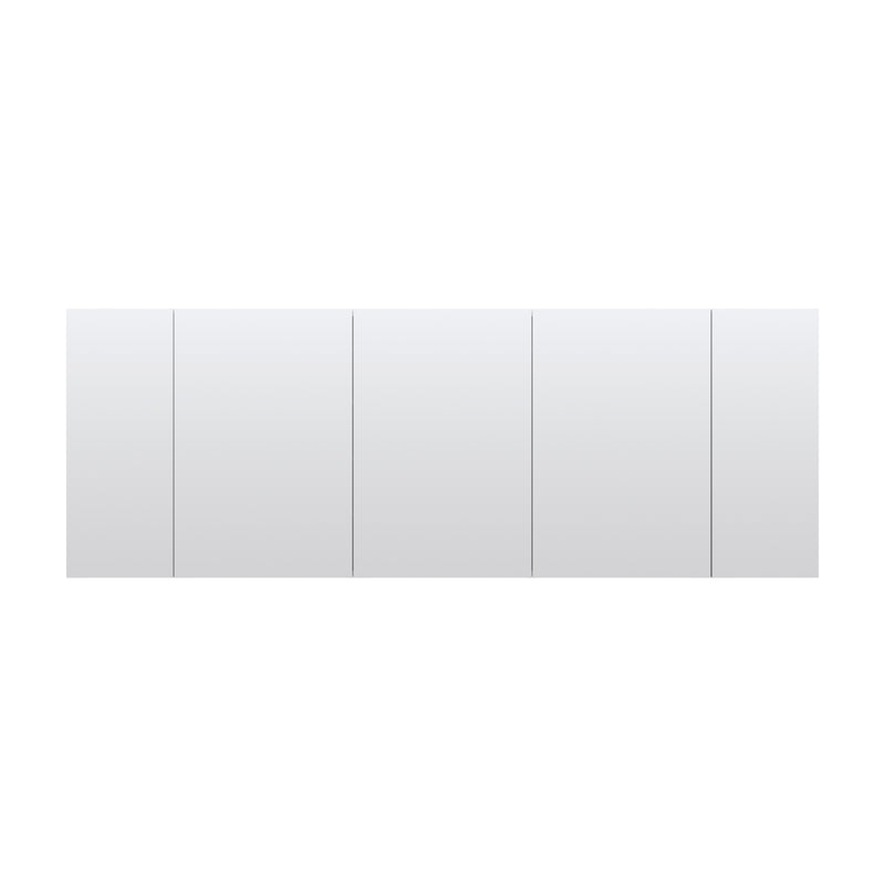 84 in. ×30 in. Copper-Free Tri-Views Mirror Medicine Cabinet with Adjustable Shelves and 5 Doors