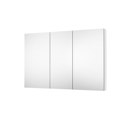 56 in. ×36 in. Copper-Free Tri-Views Mirror Medicine Cabinet with Adjustable Shelves and 3 Doors