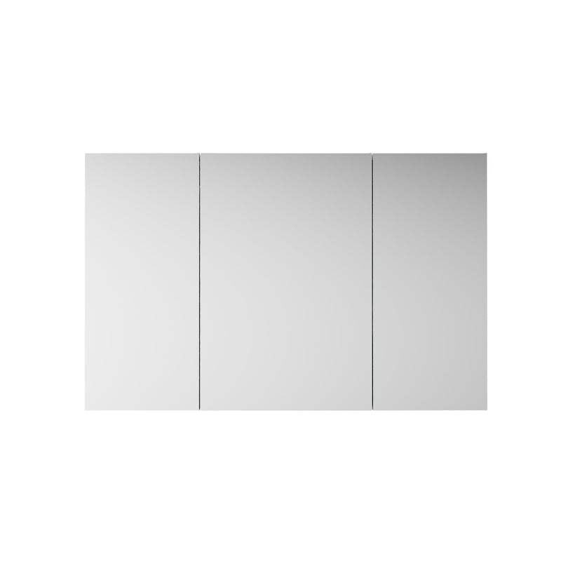 56 in. ×36 in. Copper-Free Tri-Views Mirror Medicine Cabinet with Adjustable Shelves and 3 Doors