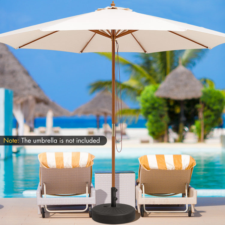 19.5 Inch Fillable Round Umbrella Base Stand for Yard Garden Poolside