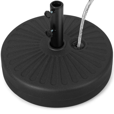 19.5 Inch Fillable Round Umbrella Base Stand for Yard Garden Poolside