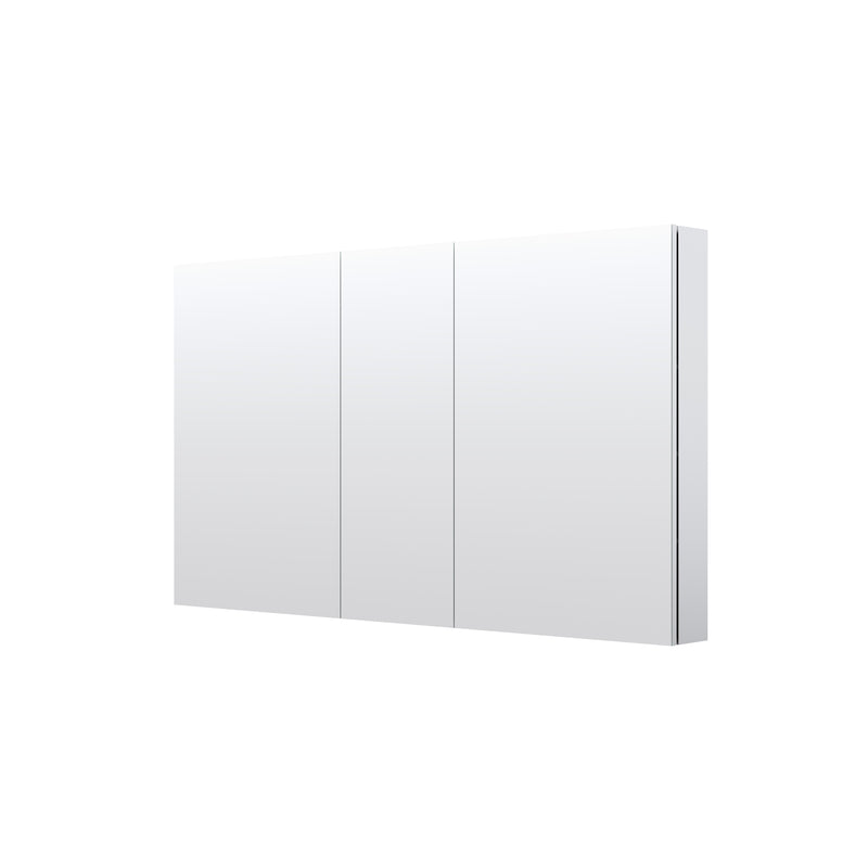52 in. x30 in. Copper-Free Tri-Views Mirror Medicine Cabinet with Adjustable Shelves and 3 Doors