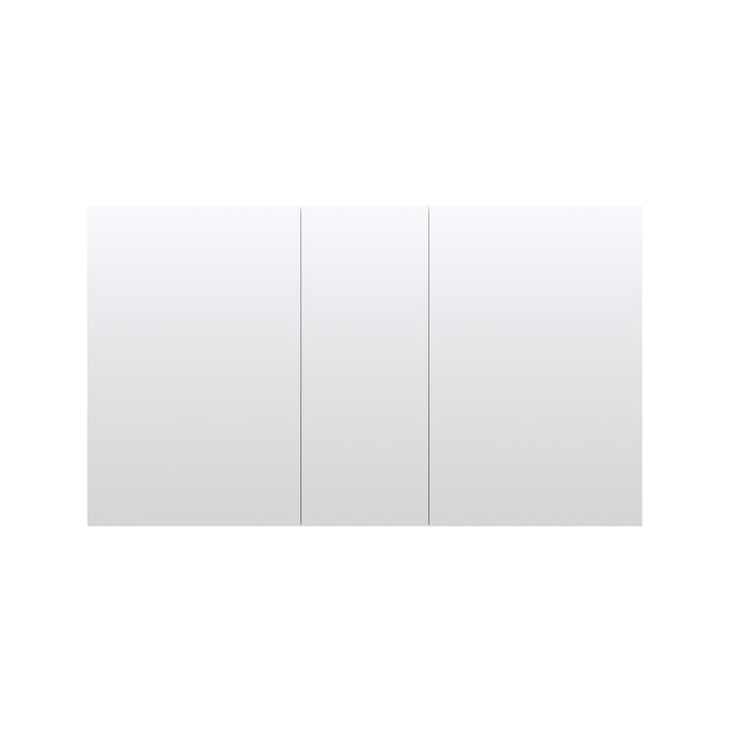 52 in. x30 in. Copper-Free Tri-Views Mirror Medicine Cabinet with Adjustable Shelves and 3 Doors