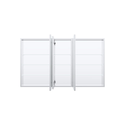 52 in. x30 in. Copper-Free Tri-Views Mirror Medicine Cabinet with Adjustable Shelves and 3 Doors
