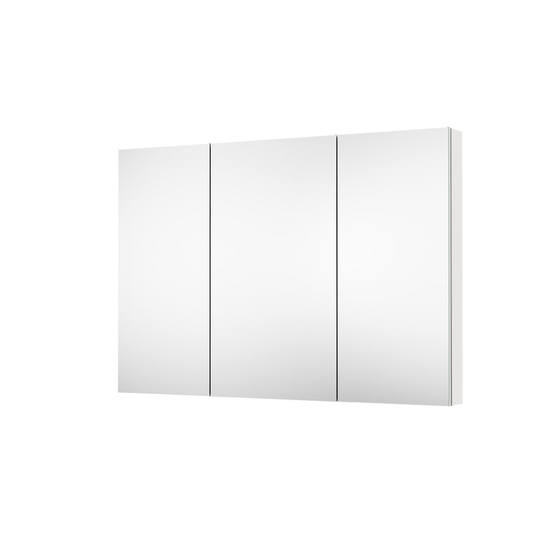 52 in. ×36 in. Copper-Free Tri-Views Mirror Medicine Cabinet with Adjustable Shelves and 3 Doors