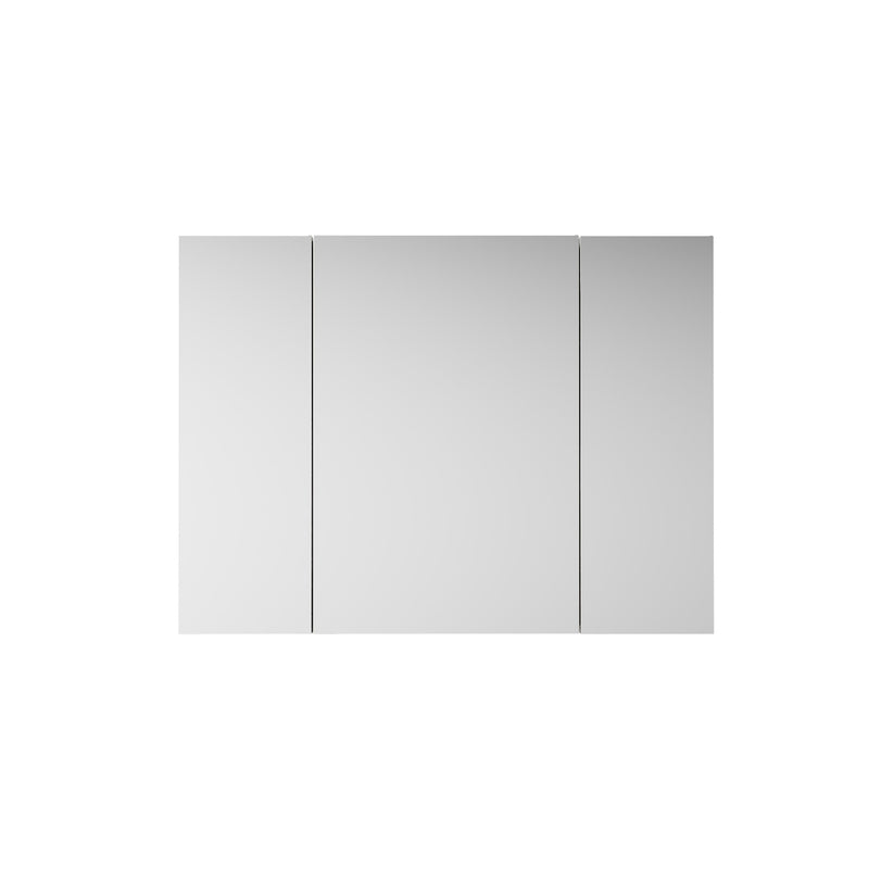 48 in. ×36 in. Copper-Free Tri-Views Mirror Medicine Cabinet with Adjustable Shelves and 3 Doors