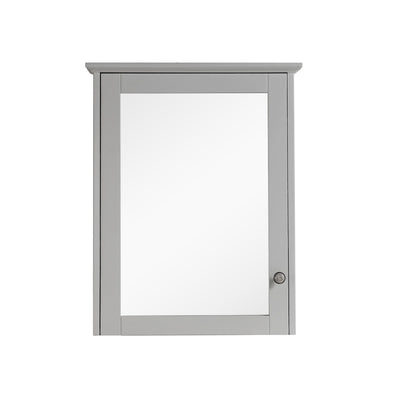 24-in x 30-in Surface Mount Mirrored Rectangle Medicine Cabinet Titanium Grey