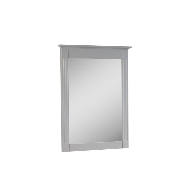 26 in. W x 33 in. H Rectangular Wood Framed Wall Bathroom Vanity Mirror (Set of 2) Titanium Grey