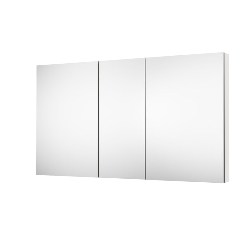 64 in. ×36 in. Copper-Free Tri-Views Mirror Medicine Cabinet with Adjustable Shelves and 3 Doors
