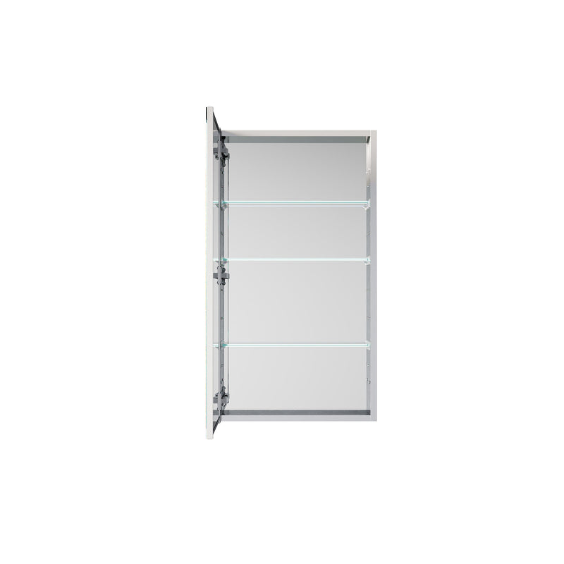 20 in. ×36 in. Copper-Free Tri-Views Mirror Medicine Cabinet, Recessed/Surface Mount and Left Swing Door