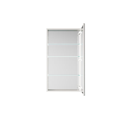 20 in. ×36 in. Copper-Free Tri-Views Mirror Medicine Cabinet, Recessed/Surface Mount and Right Swing Door