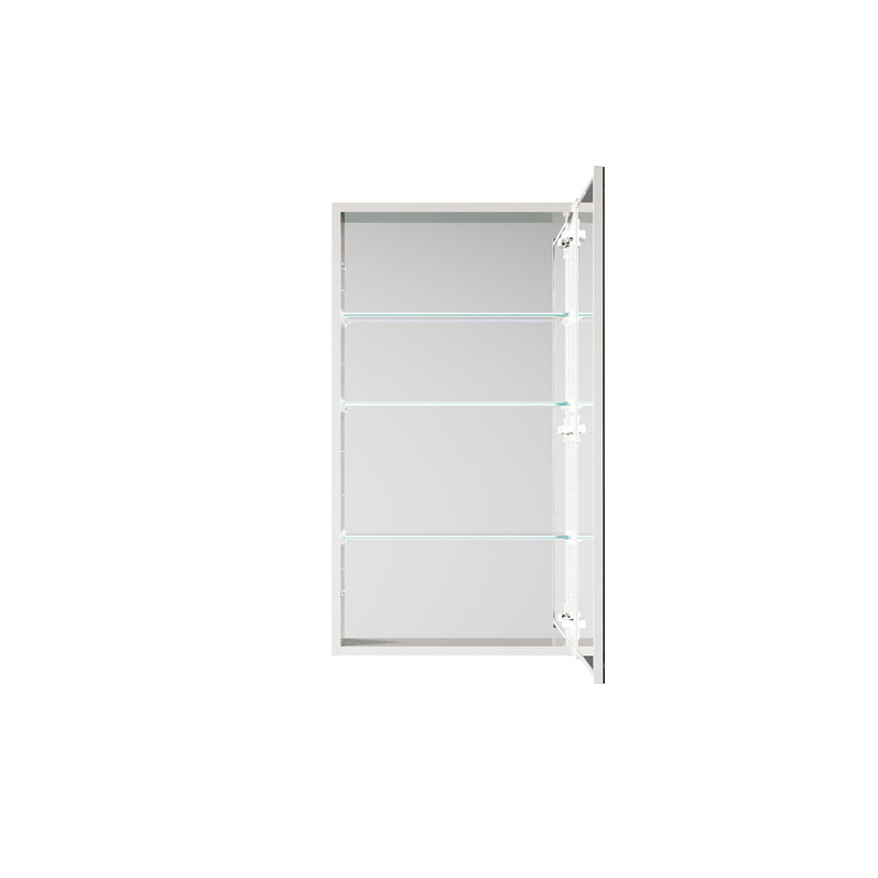 20 in. ×36 in. Copper-Free Tri-Views Mirror Medicine Cabinet, Recessed/Surface Mount and Right Swing Door