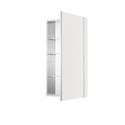 20 in. ×36 in. Copper-Free Tri-Views Mirror Medicine Cabinet, Recessed/Surface Mount and Right Swing Door