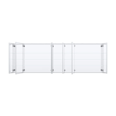 92 in. x30 in. Copper-Free Tri-views Mirror Medicine Cabinet with Adjustable Shelves and 6 Doors