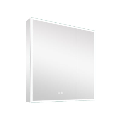 30"x30" LED Bathroom Medicine Cabinet with Lights, Medicine Cabinet with Mirror, Defogger, Dimmer, Memory Function, Anodized Aluminum