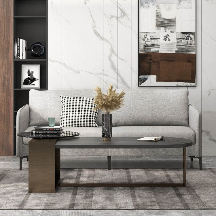 Modern 76 Inch Loveseat Sofa Couch for Apartment Dorm with Metal Legs