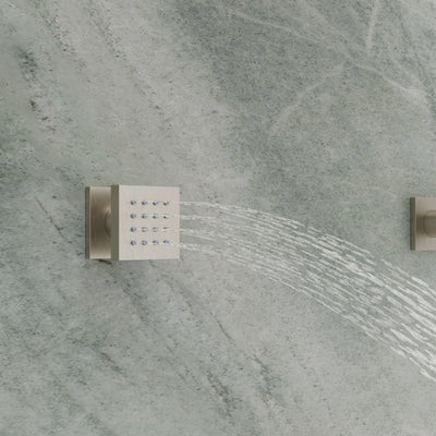 Wall-Mounted 3-Function Shower Set with Dual-Mode Overhead, Brass Body Jets & Hand Shower