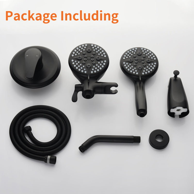 Shower System with 5-Function Handheld & Rainfall Shower Head, High-Flow Tub Spout, cUPC Certified Cartridge, 2.5GPM