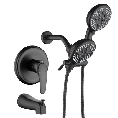 Shower System with 5-Function Handheld & Rainfall Shower Head, High-Flow Tub Spout, cUPC Certified Cartridge, 2.5GPM