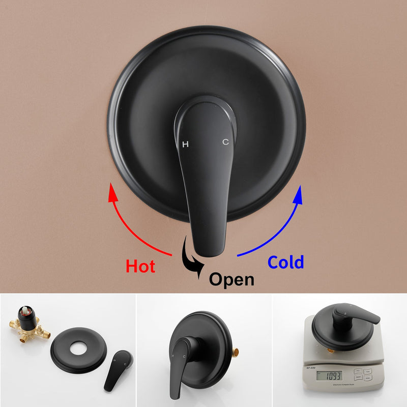 Shower System with 5-Function Handheld & Rainfall Shower Head, High-Flow Tub Spout, cUPC Certified Cartridge, 2.5GPM