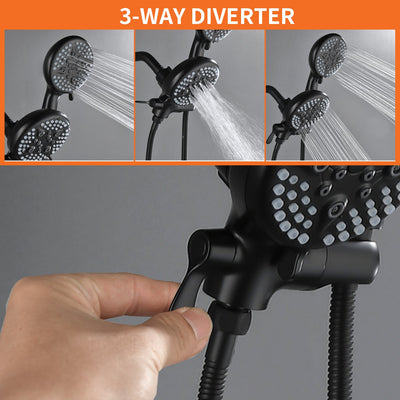 Shower System with 5-Function Handheld & Rainfall Shower Head, High-Flow Tub Spout, cUPC Certified Cartridge, 2.5GPM