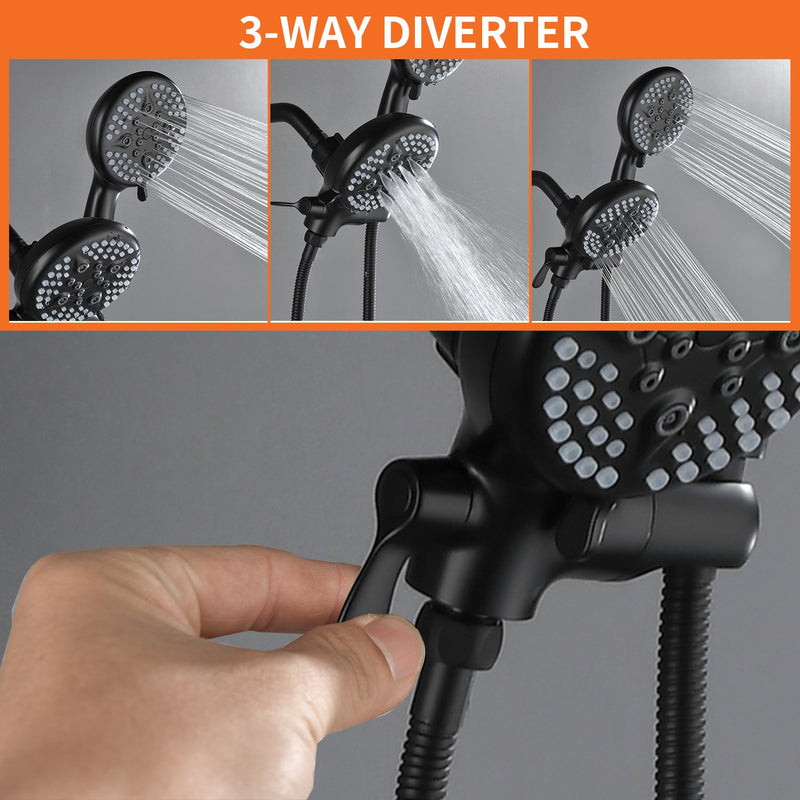 Shower System with 5-Function Handheld & Rainfall Shower Head, High-Flow Tub Spout, cUPC Certified Cartridge, 2.5GPM