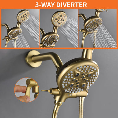 Shower System with 5-Function Handheld & Rainfall Shower Head, High-Flow Tub Spout, cUPC Certified Cartridge, 2.5GPM