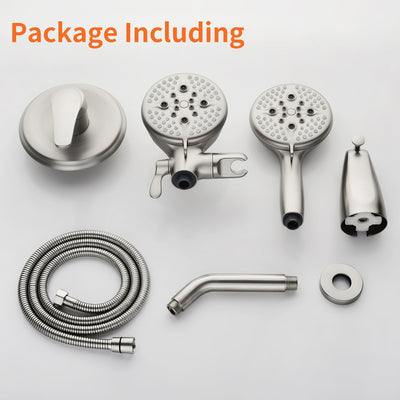 Shower System with 5-Function Handheld & Rainfall Shower Head, High-Flow Tub Spout, cUPC Certified Cartridge, 2.5GPM