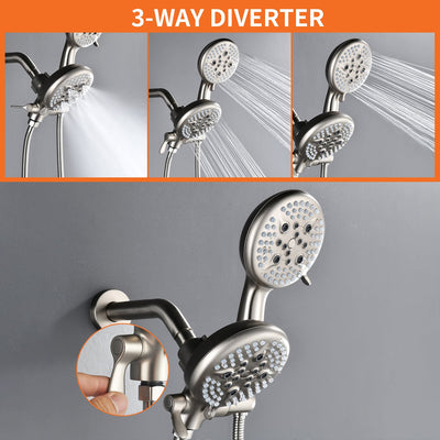 Shower System with 5-Function Handheld & Rainfall Shower Head, High-Flow Tub Spout, cUPC Certified Cartridge, 2.5GPM